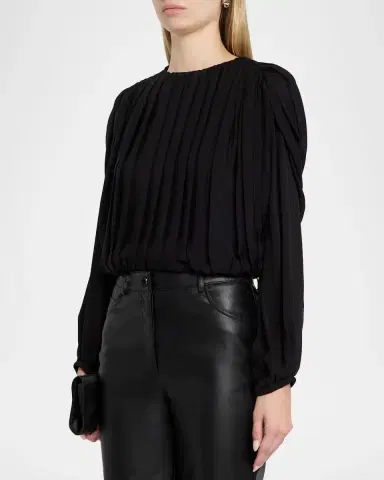 Simkhai Frida Pleated Blouse | Thumbnail 4