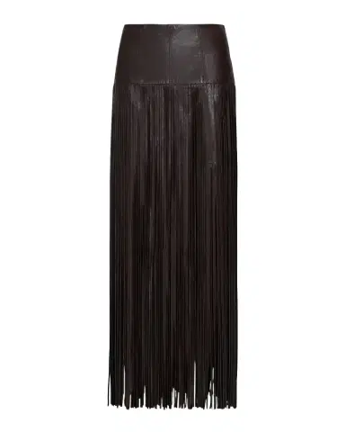 TWP Tangled Up Fringe Leather Skirt | Thumbnail 1 TWP Tangled Up Fringe Leather Skirt | Thumbnail 1