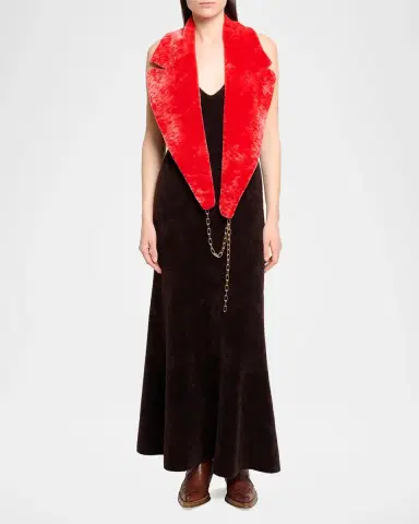 Gabriela Hearst Lady Hall Cashmere-Silk Plush Knit Maxi Slip Dress | Thumbnail 2