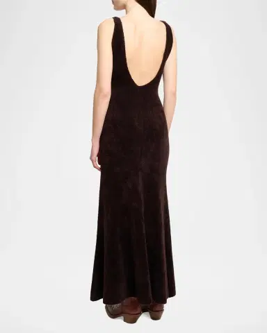 Gabriela Hearst Lady Hall Cashmere-Silk Plush Knit Maxi Slip Dress | Thumbnail 3
