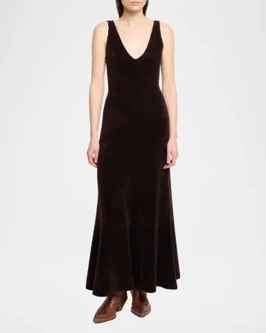 Gabriela Hearst Lady Hall Cashmere-Silk Plush Knit Maxi Slip Dress | Thumbnail 4