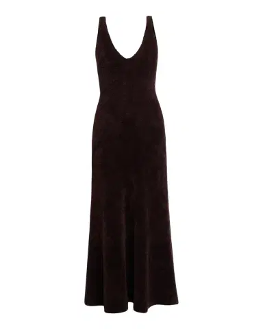 Gabriela Hearst Lady Hall Cashmere-Silk Plush Knit Maxi Slip Dress | Thumbnail 1