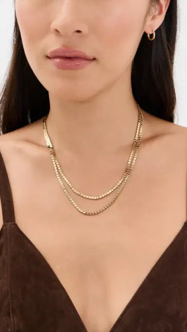 Jenny Bird Double Amalfi Chain High Polish Gold One Size | Thumbnail 3 Jenny Bird Double Amalfi Chain High Polish Gold One Size | Thumbnail 3