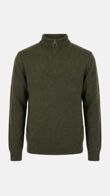 Barbour Nelson Quarter Zip Sweater eaweed | Thumbnail 2 Barbour Nelson Quarter Zip Sweater eaweed | Thumbnail 2