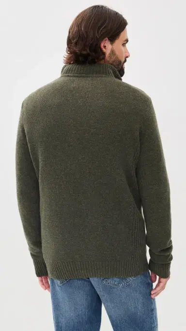Barbour Nelson Quarter Zip Sweater eaweed | Thumbnail 4 Barbour Nelson Quarter Zip Sweater eaweed | Thumbnail 4