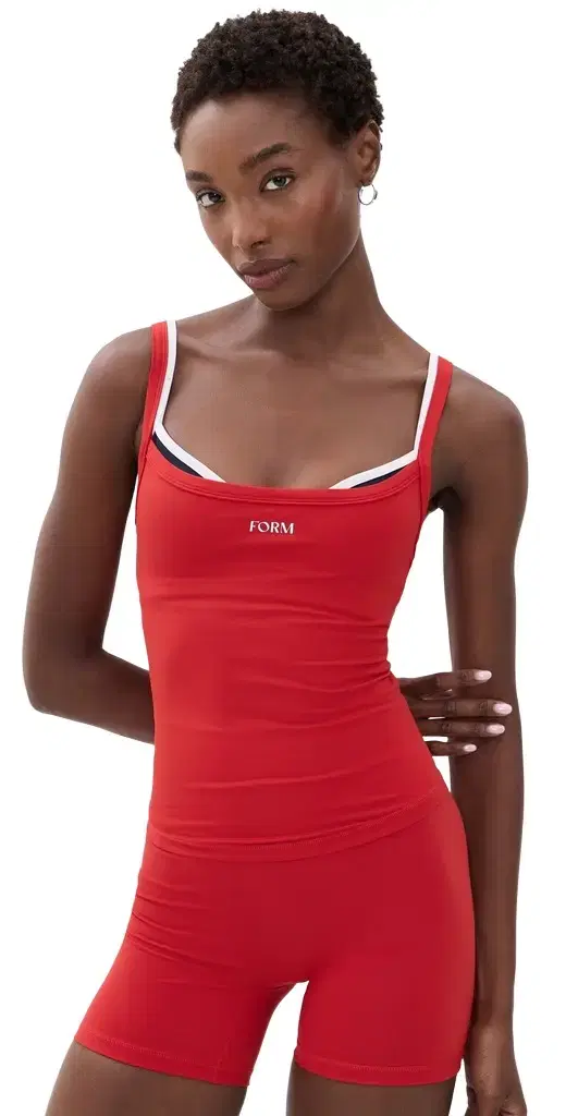 FORM ayered Cami Cherry/Navy/White