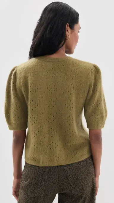 Frame The Cashmere Airy Cardi Deep Olive | Thumbnail 3 Frame The Cashmere Airy Cardi Deep Olive | Thumbnail 3