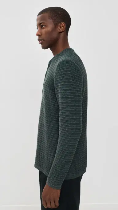 Billy Reid Garment-Dyed Links Henley | Thumbnail 5