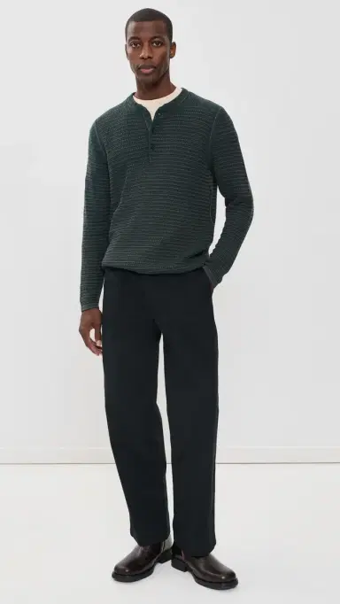 Billy Reid Garment-Dyed Links Henley | Thumbnail 6