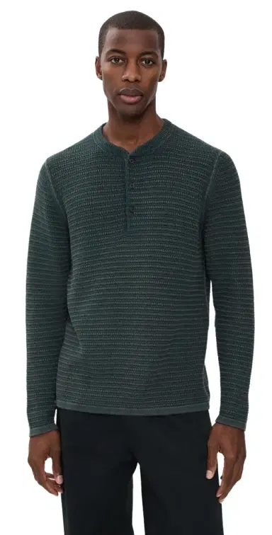 Billy Reid Garment-Dyed Links Henley | Thumbnail 1