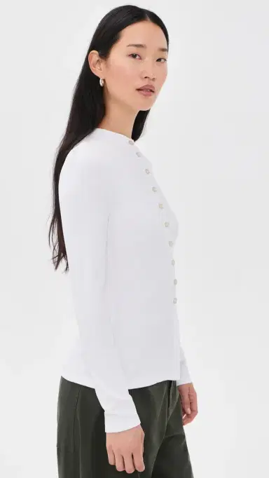 Aligne Daphne Ribbed Top White | Thumbnail 4