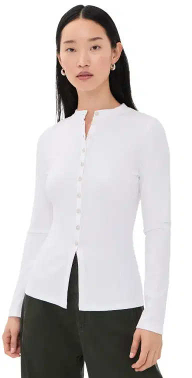 Aligne Daphne Ribbed Top White | Thumbnail 1