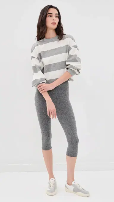 STRUT-THIS The Oxford Long Sleeve Sweatshirt Grey/White | Thumbnail 5