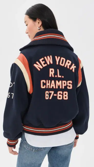 Polo Ralph Lauren Twill Bomber Jacket Hunter Navy | Thumbnail 3