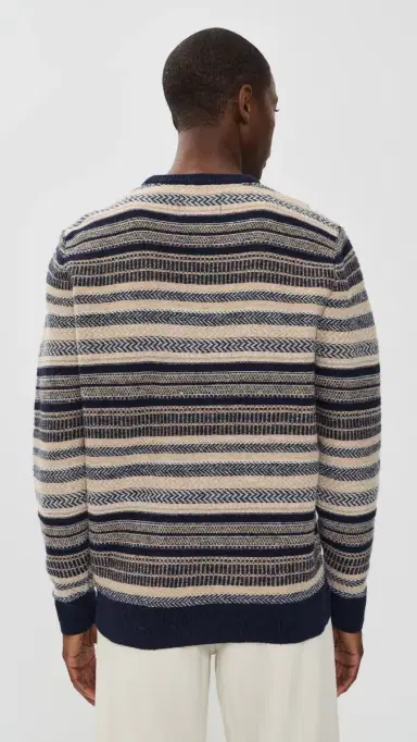 Barbour Highsted Fair Isle Sweater Navy | Thumbnail 4