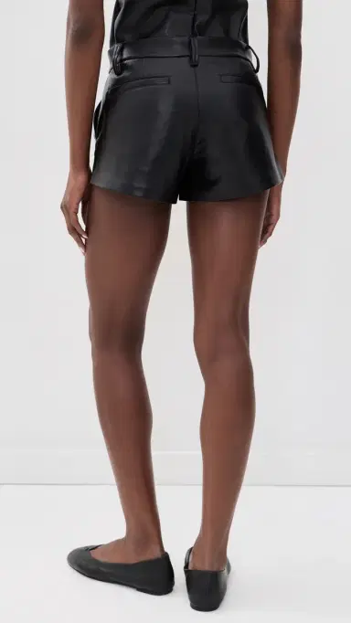 Joe's Jeans The Faux Leather Mini Trouser Shorts Black | Thumbnail 3 Joe's Jeans The Faux Leather Mini Trouser Shorts Black | Thumbnail 3