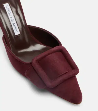 Manolo Blahnik Maysale 70 suede mules | Thumbnail 4 Manolo Blahnik Maysale 70 suede mules | Thumbnail 4