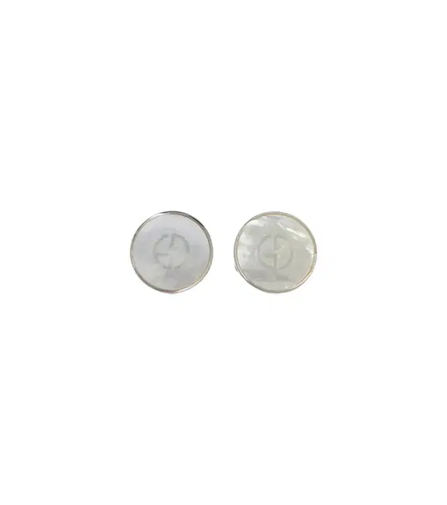 Giorgio Armani Silver and mother-of-pearl cufflinks
