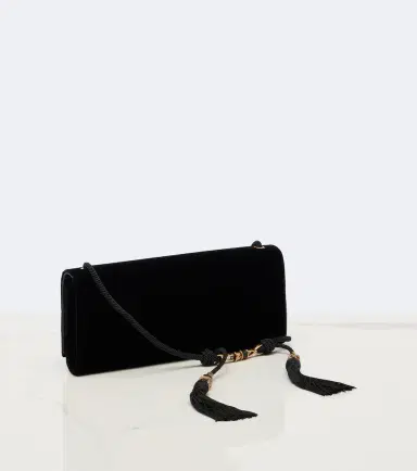Saint Laurent Kate Small leather-lined velvet clutch | Thumbnail 3