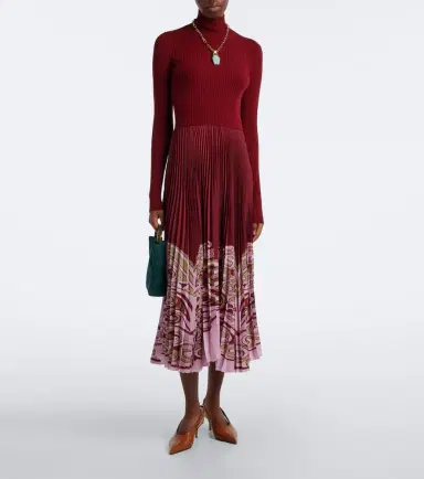 La DoubleJ Kells pleated turtleneck maxi dress | Thumbnail 5