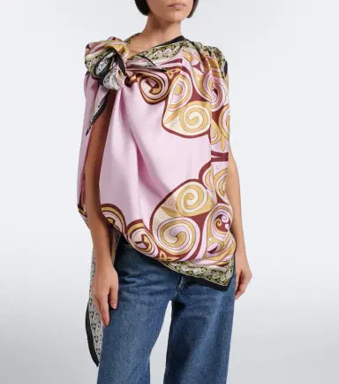 La DoubleJ Kells printed silk twill top | Thumbnail 2