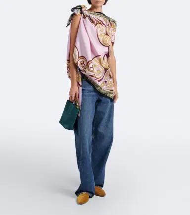 La DoubleJ Kells printed silk twill top | Thumbnail 3