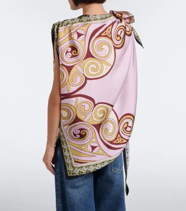 La DoubleJ Kells printed silk twill top | Thumbnail 4