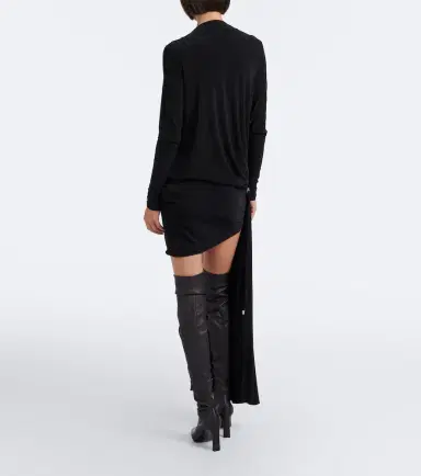 Sportmax Asymmetric gathered jersey minidress | Thumbnail 3 Sportmax Asymmetric gathered jersey minidress | Thumbnail 3