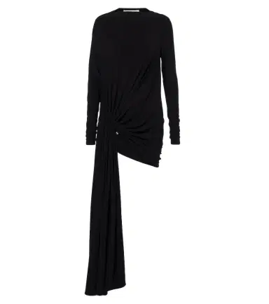Sportmax Asymmetric gathered jersey minidress | Thumbnail 1 Sportmax Asymmetric gathered jersey minidress | Thumbnail 1