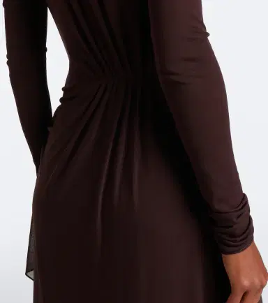 Max Mara Elegante gathered crêpe jersey midi dress | Thumbnail 6