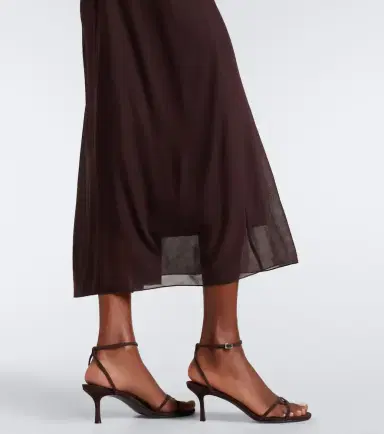 Max Mara Elegante gathered crêpe jersey midi dress | Thumbnail 7