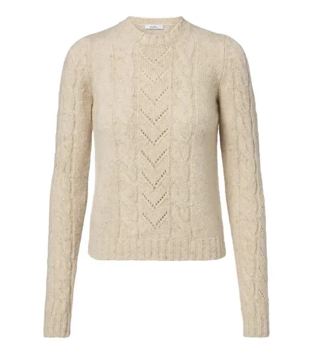Max Mara Cable-knit wool and cashmere-blend sweater