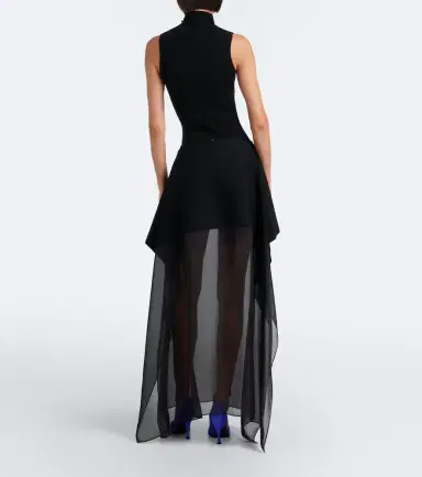 Sportmax Silk-trimmed knitted maxi skirt | Thumbnail 4 Sportmax Silk-trimmed knitted maxi skirt | Thumbnail 4