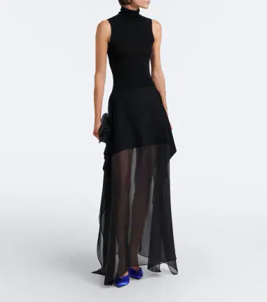 Sportmax Silk-trimmed knitted maxi skirt | Thumbnail 5 Sportmax Silk-trimmed knitted maxi skirt | Thumbnail 5