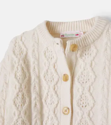 Bonpoint Marella cable-knit wool cardigan | Thumbnail 2