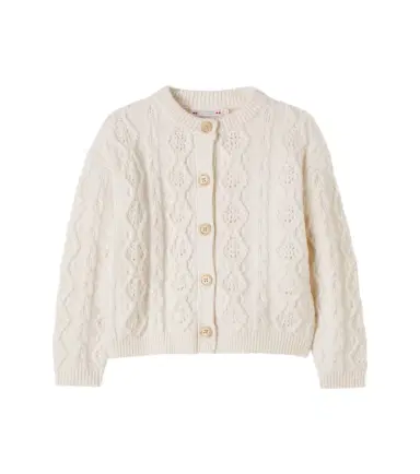 Bonpoint Marella cable-knit wool cardigan | Thumbnail 1