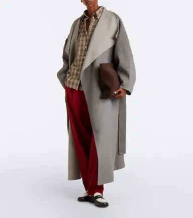 The Frankie Shop Leroy reversible wool-blend wrap coat | Thumbnail 4