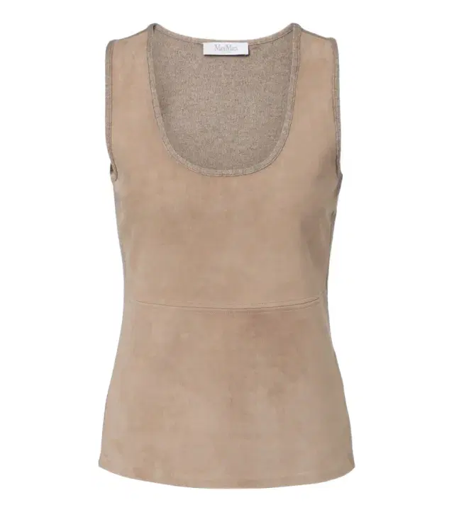 Max Mara Wool and cashmere-paneled suede top
