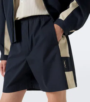 Saint Laurent Cassandre cotton canvas shorts | Thumbnail 5