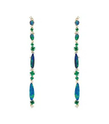 Suzanne Kalan 18kt gold drop earrings with gemstones | Thumbnail 1 Suzanne Kalan 18kt gold drop earrings with gemstones | Thumbnail 1