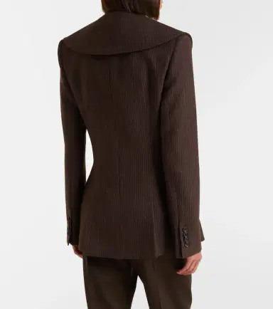 McQueen Draped striped wool blazer | Thumbnail 3