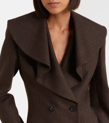 McQueen Draped striped wool blazer | Thumbnail 4