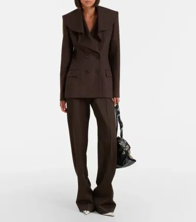 McQueen Draped striped wool blazer | Thumbnail 5