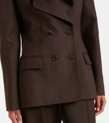 McQueen Draped striped wool blazer | Thumbnail 6