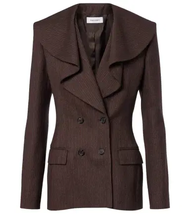 McQueen Draped striped wool blazer | Thumbnail 1