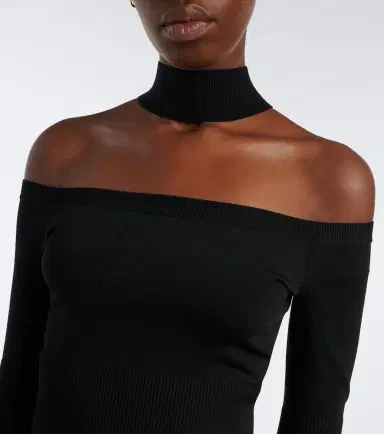 Simkhai Lila off-shoulder ribbed-knit top | Thumbnail 3