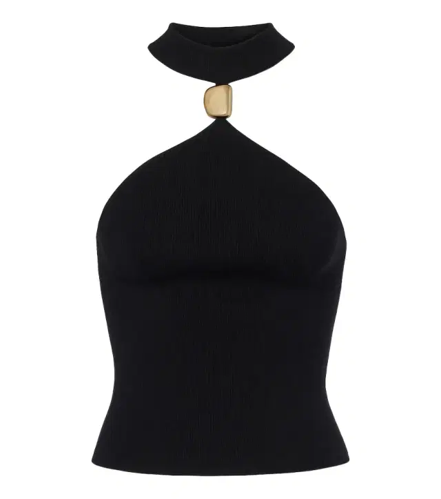 Simkhai Renlen embellished halterneck wool top