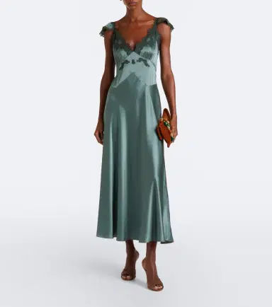 DÔEN Dôen Fiona lace-trimmed silk satin slip dress | Thumbnail 3 DÔEN Dôen Fiona lace-trimmed silk satin slip dress | Thumbnail 3