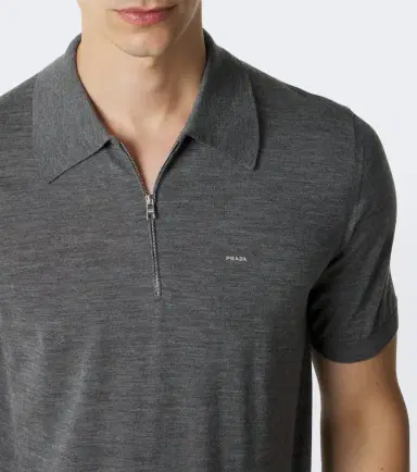 Prada Virgin wool polo sweater | Thumbnail 5
