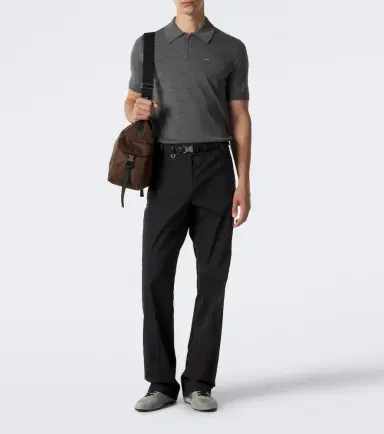 Prada Virgin wool polo sweater | Thumbnail 6